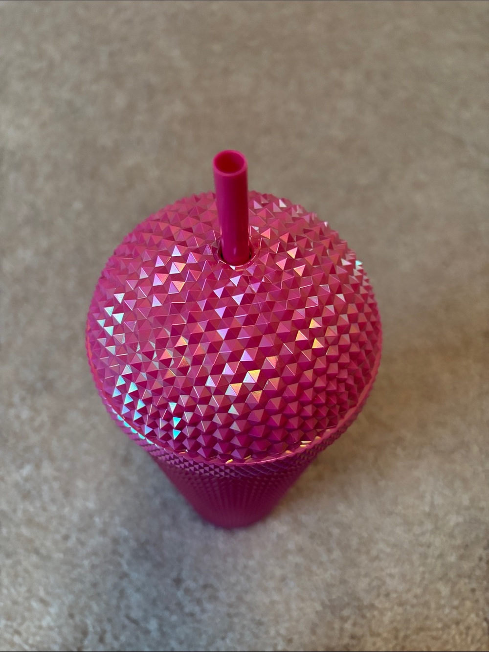 Pink Studded Holographic Tumbler - Starbucks venti nwt - Picture 3 of 4